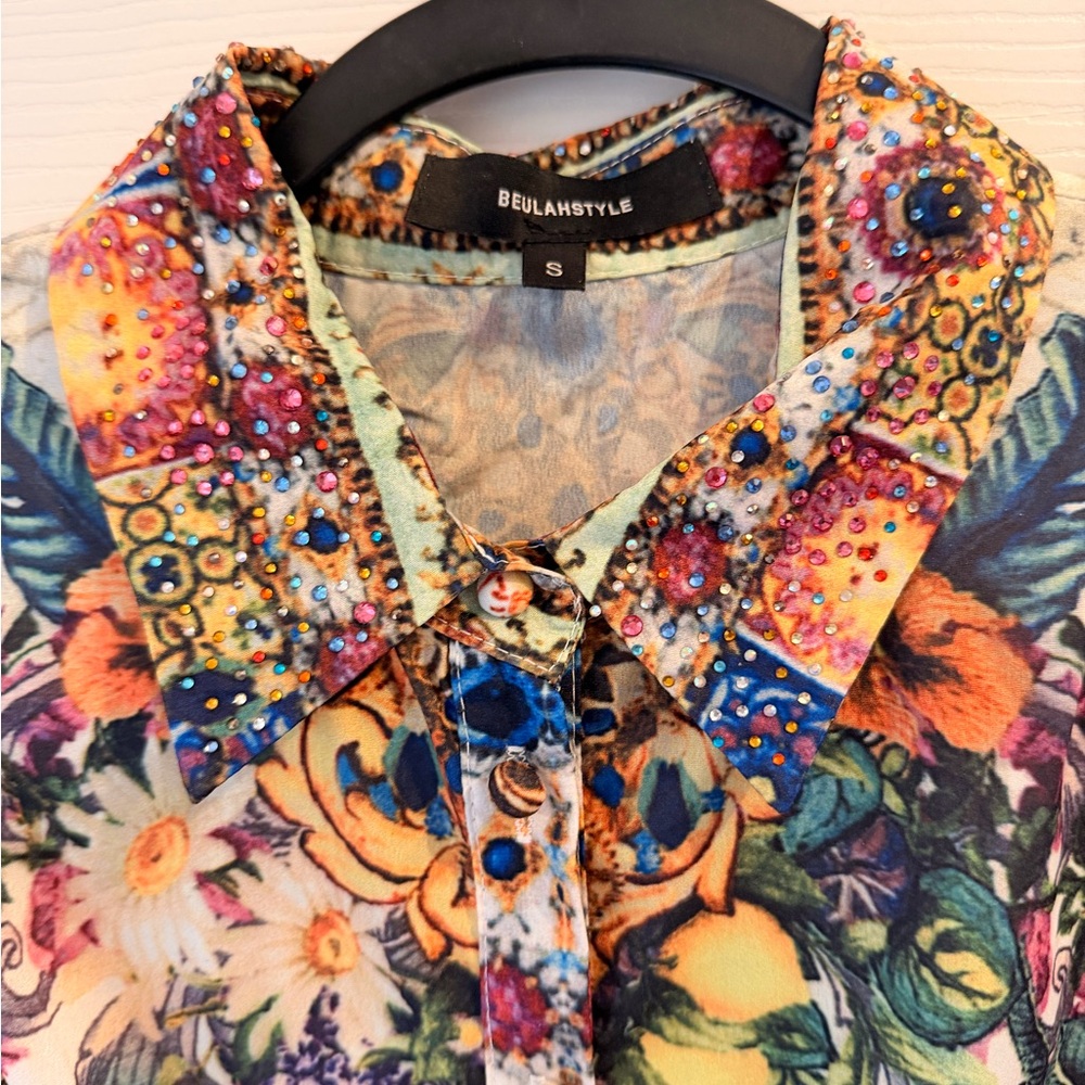 Beulah Multicolor Botanical & Animal Print Maxi Dress - Picture 6 of 8